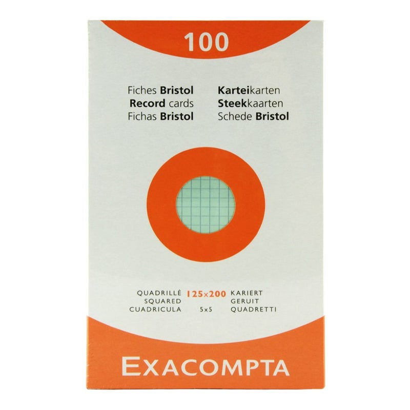 Exacompta Index Cards 5X8 Inch, 100 Pack